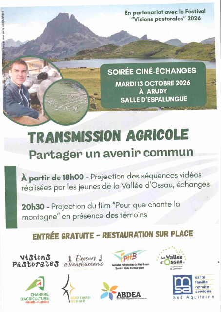 Soirée ciné-échange : Transmission agrigole, partager un avenir commun
