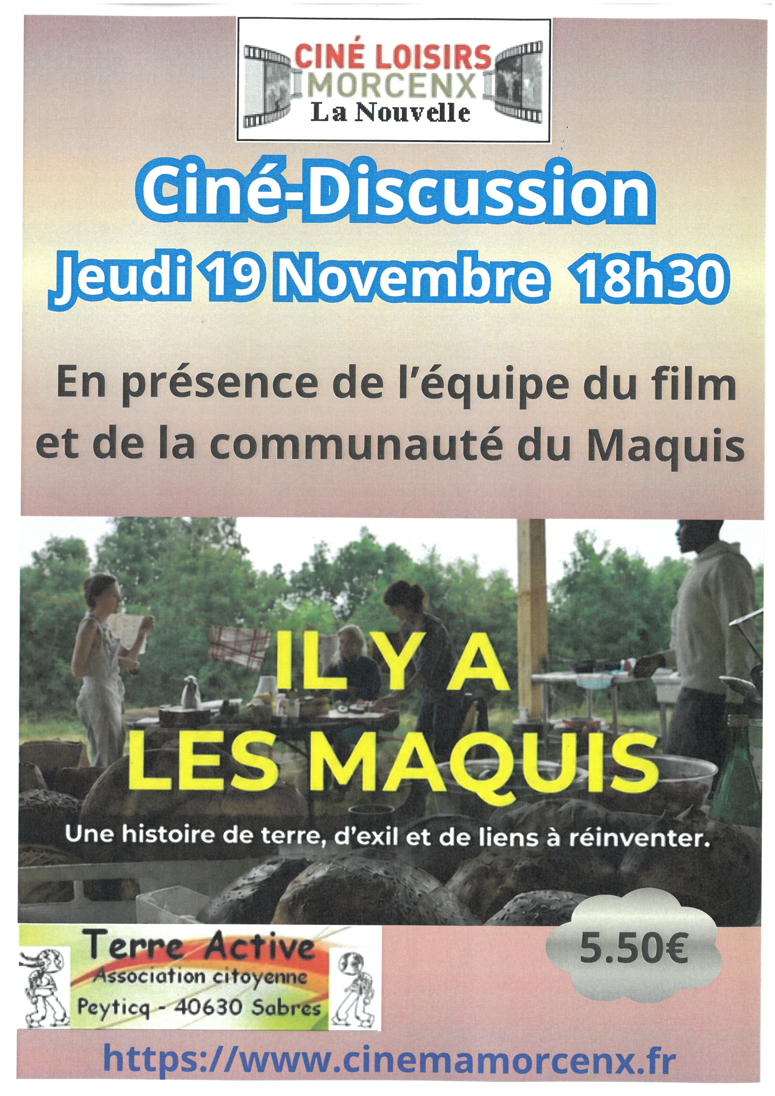 Ciné-Discussion -" Il y a les maquis"