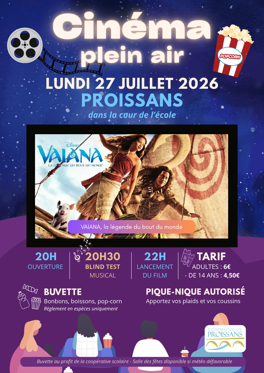 Ciné Plein Air : Vaiana, la Légende du bout du ...