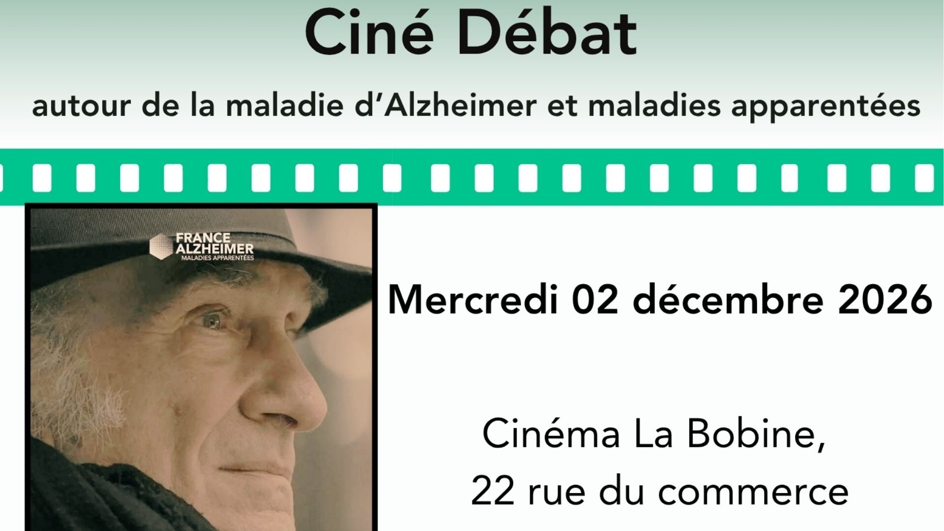 Ciné-débat autour de la maladie d'Alzheimer et maladies apparentées