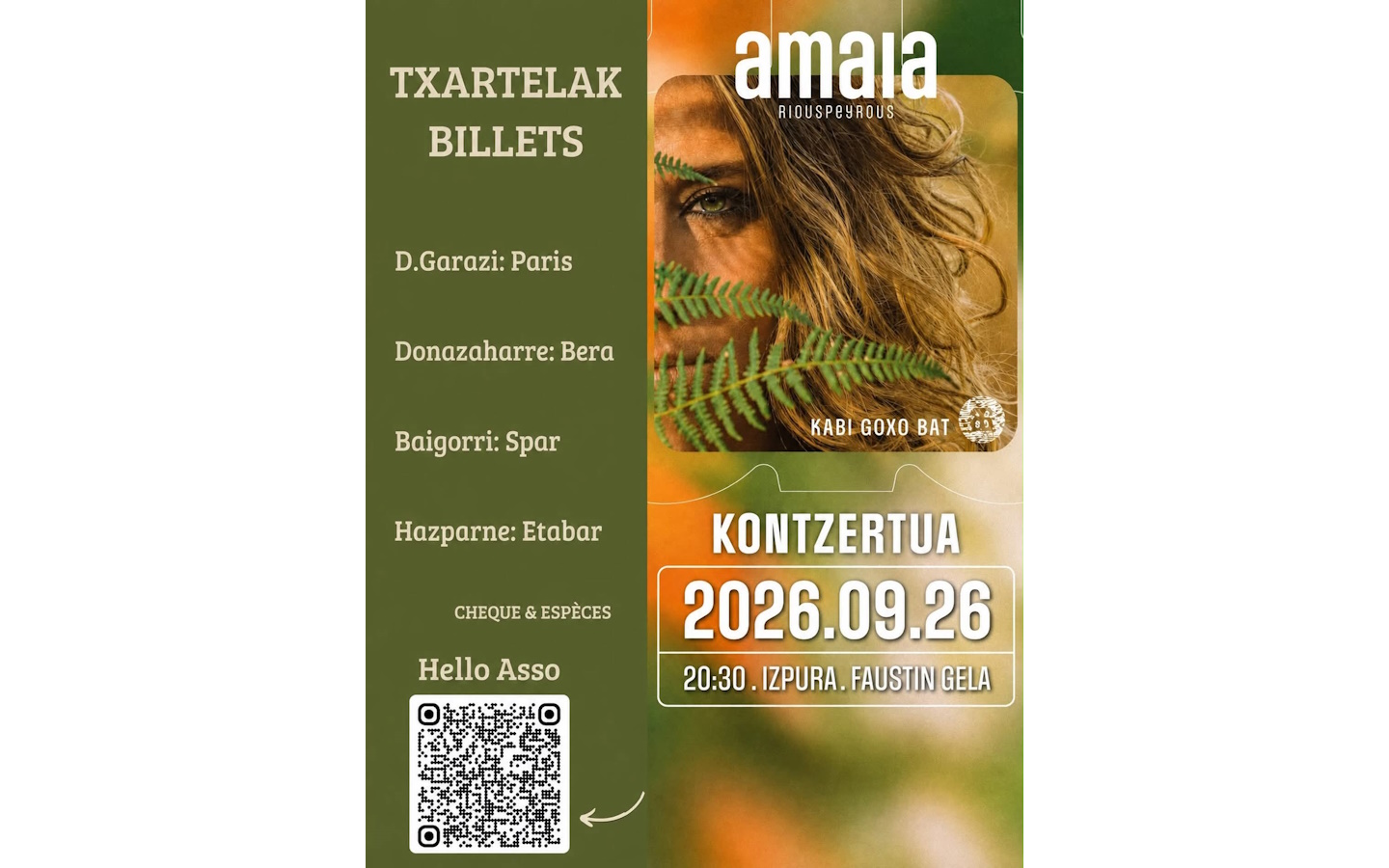 Concert Amaia Riouspeyrous
