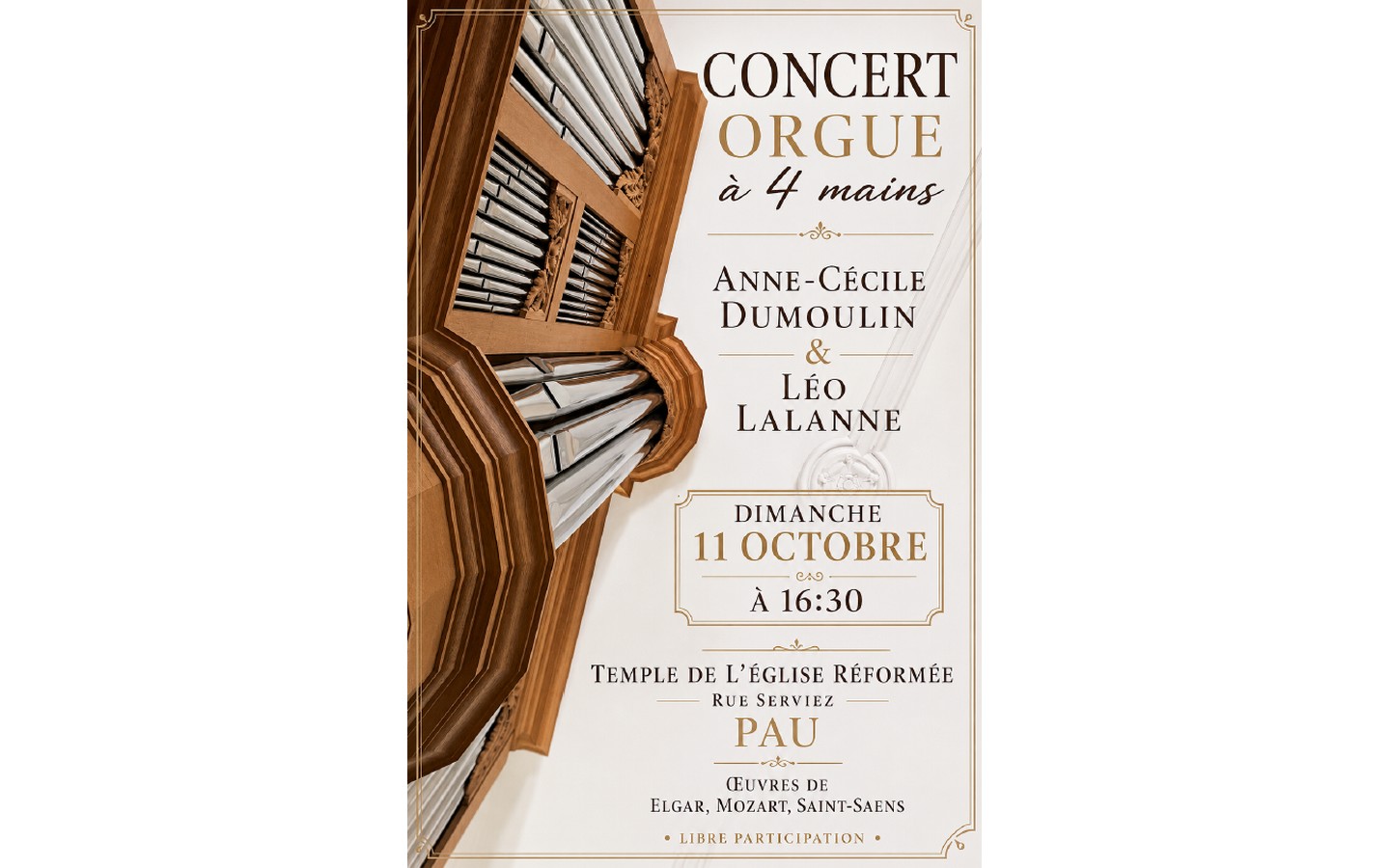 Concert Orgue 4 mains