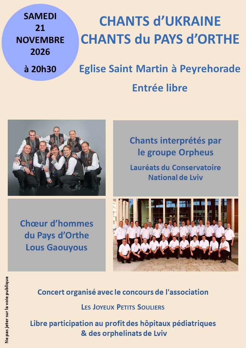 Concert chants d'Ukraine et du Pays d'Orthe