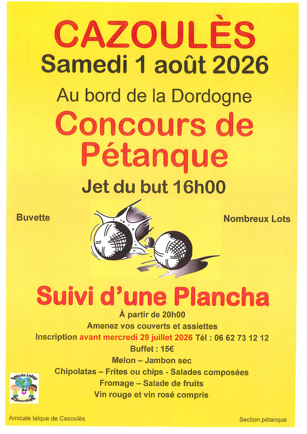 CONCOURS DE PETANQUE A CAZOULES