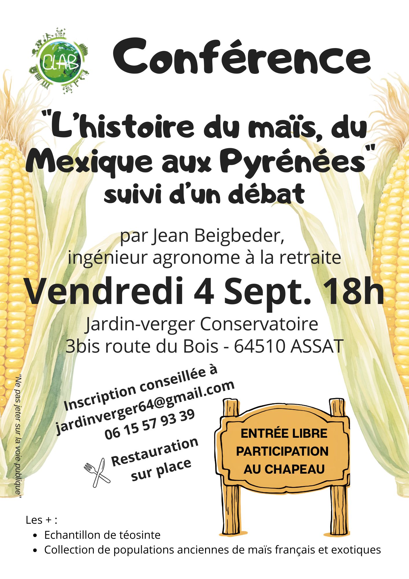 Conférence "L'histoire du maïs, du Mexique aux Pyrénées"