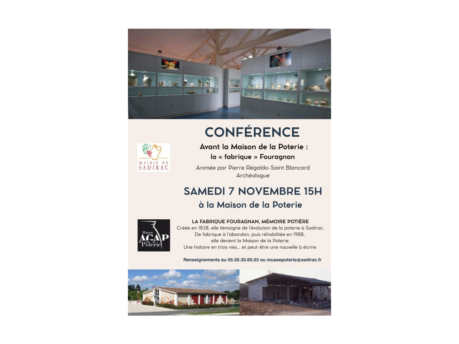 Conférence : Avant la Maison de la Poterie, la « fabrique » Fouragnan