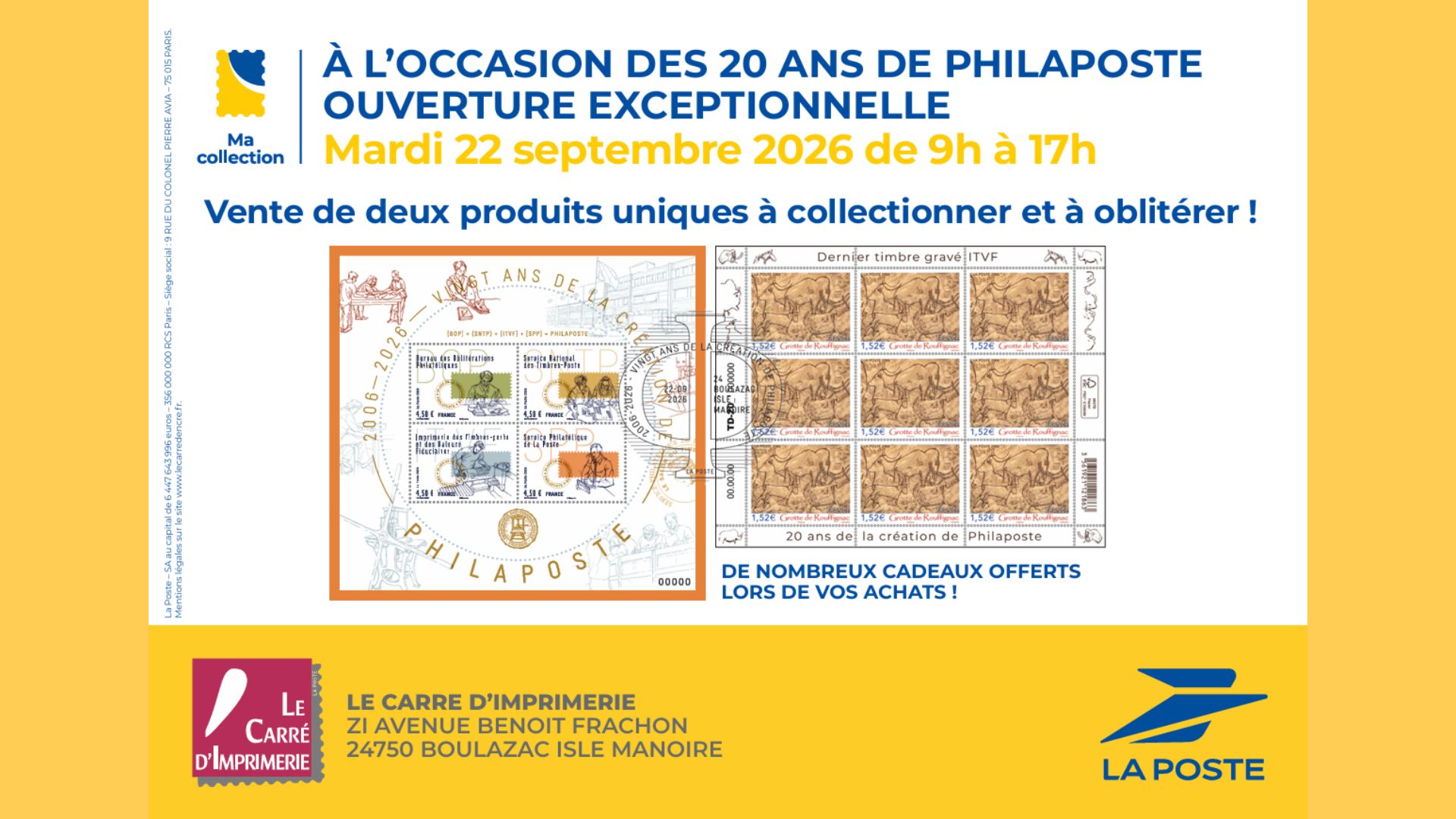 20 ans de Philaposte | Ouverture exceptionnell ...