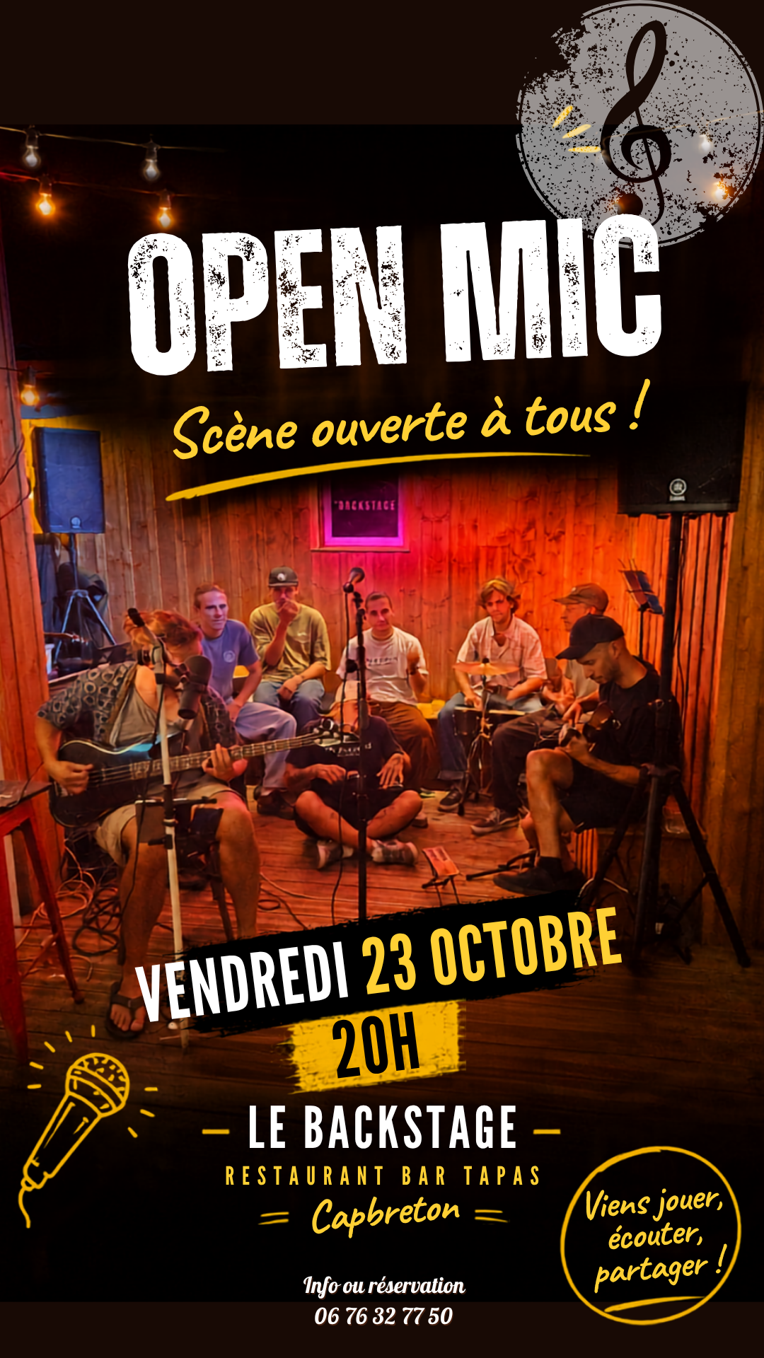 OPEN MIC musical au BACKSTAGE