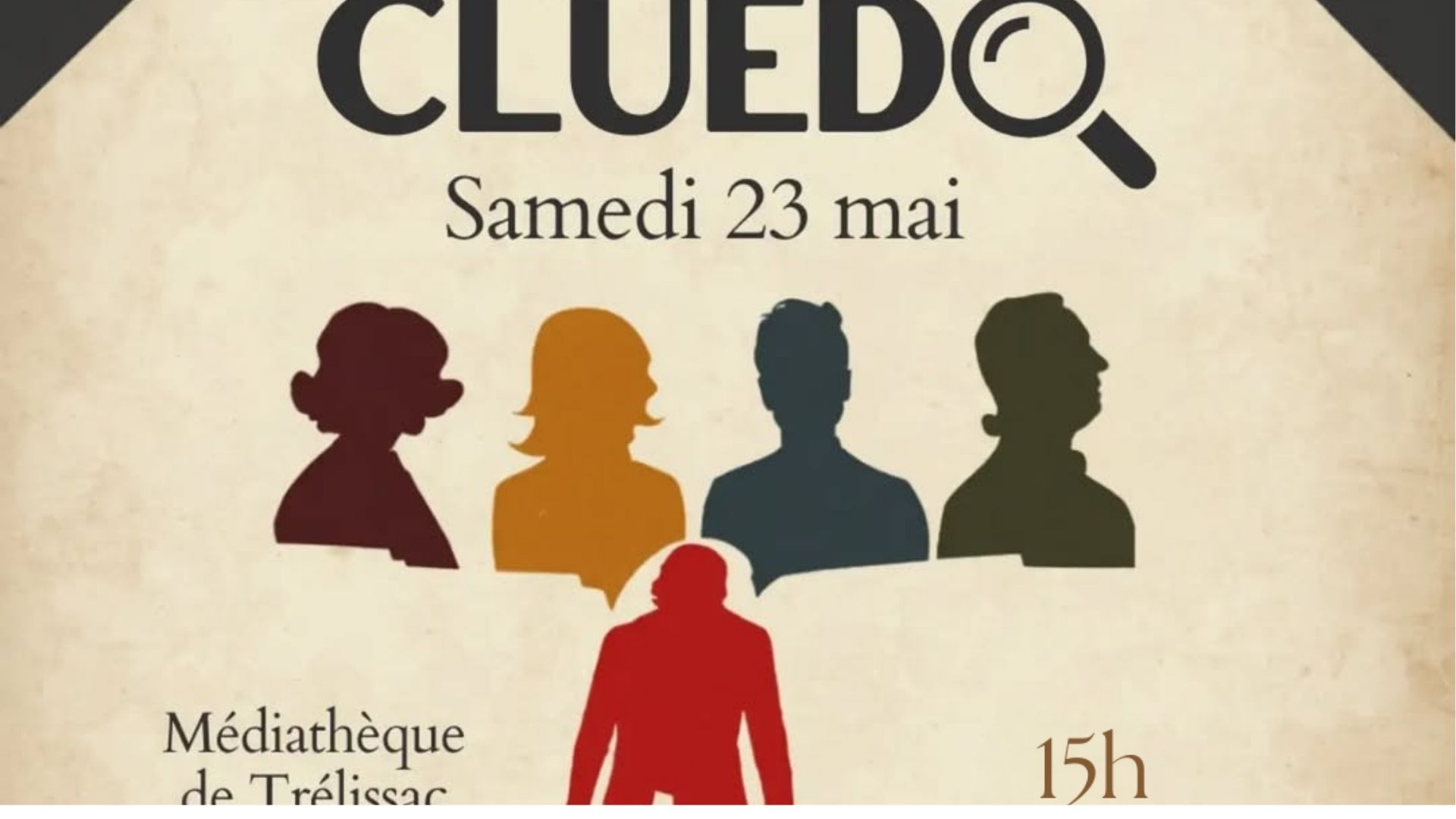 Un Cluedo improvisé à la Médiathèque de Trélissac