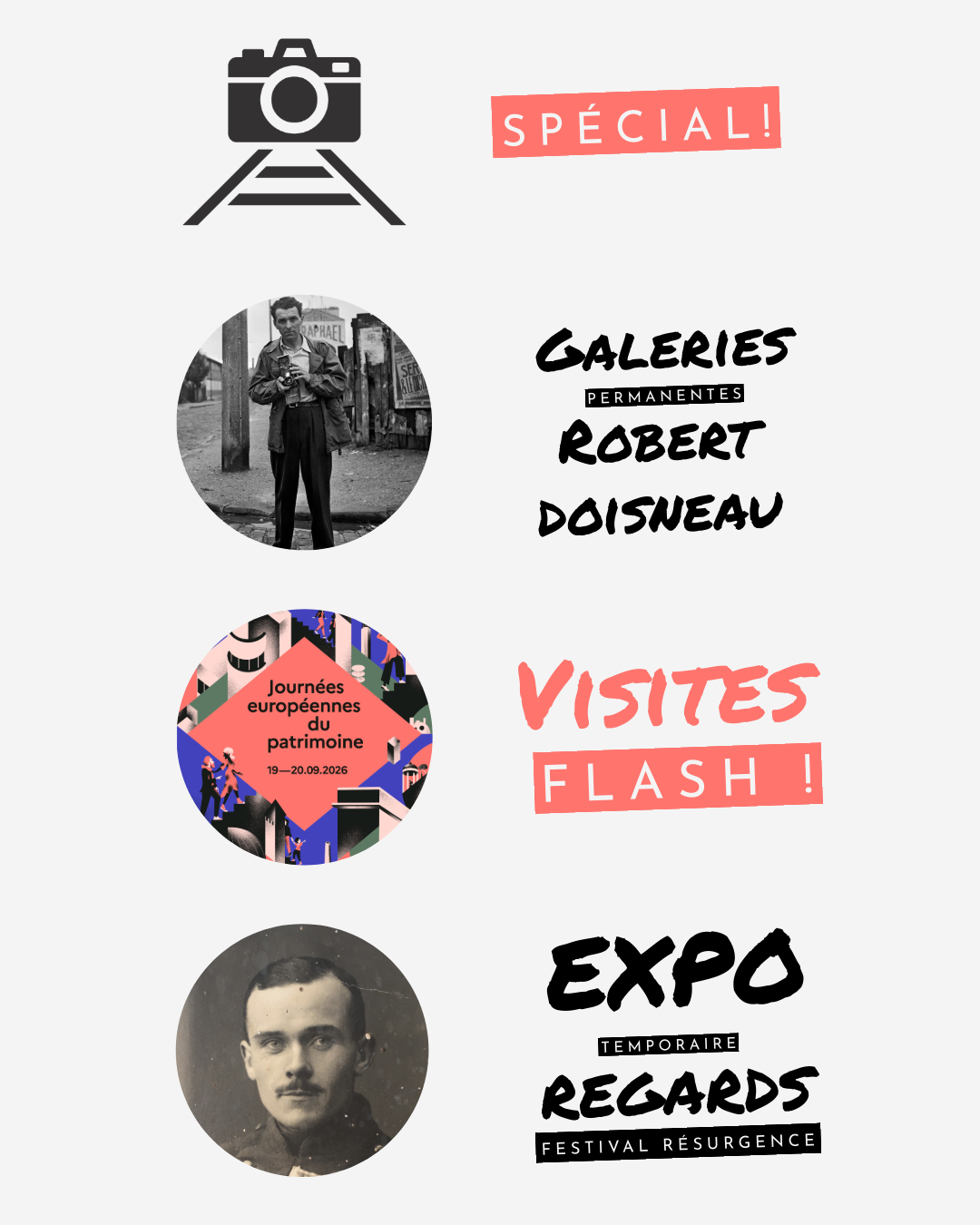 Journées du Patrimoine : EXPO temporaire : REGARDS