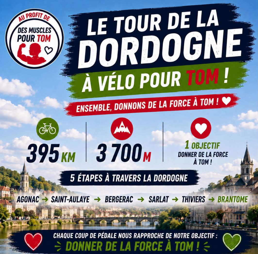 "Tour de Dordogne solidaire pour Des Muscles p ...