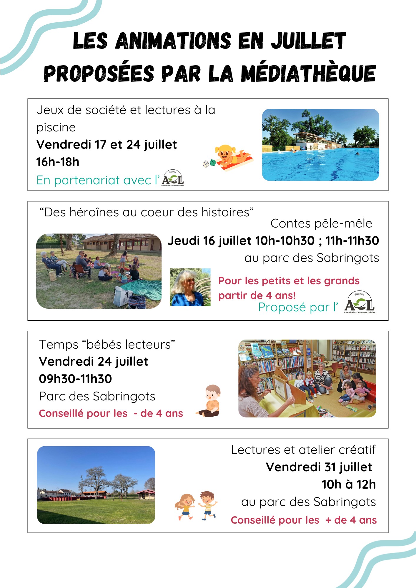 "Jeux de société et lectures à la piscine de S ...