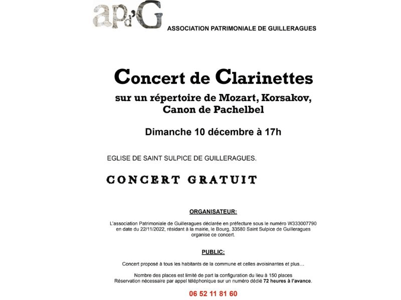 Concert de clarinettes 