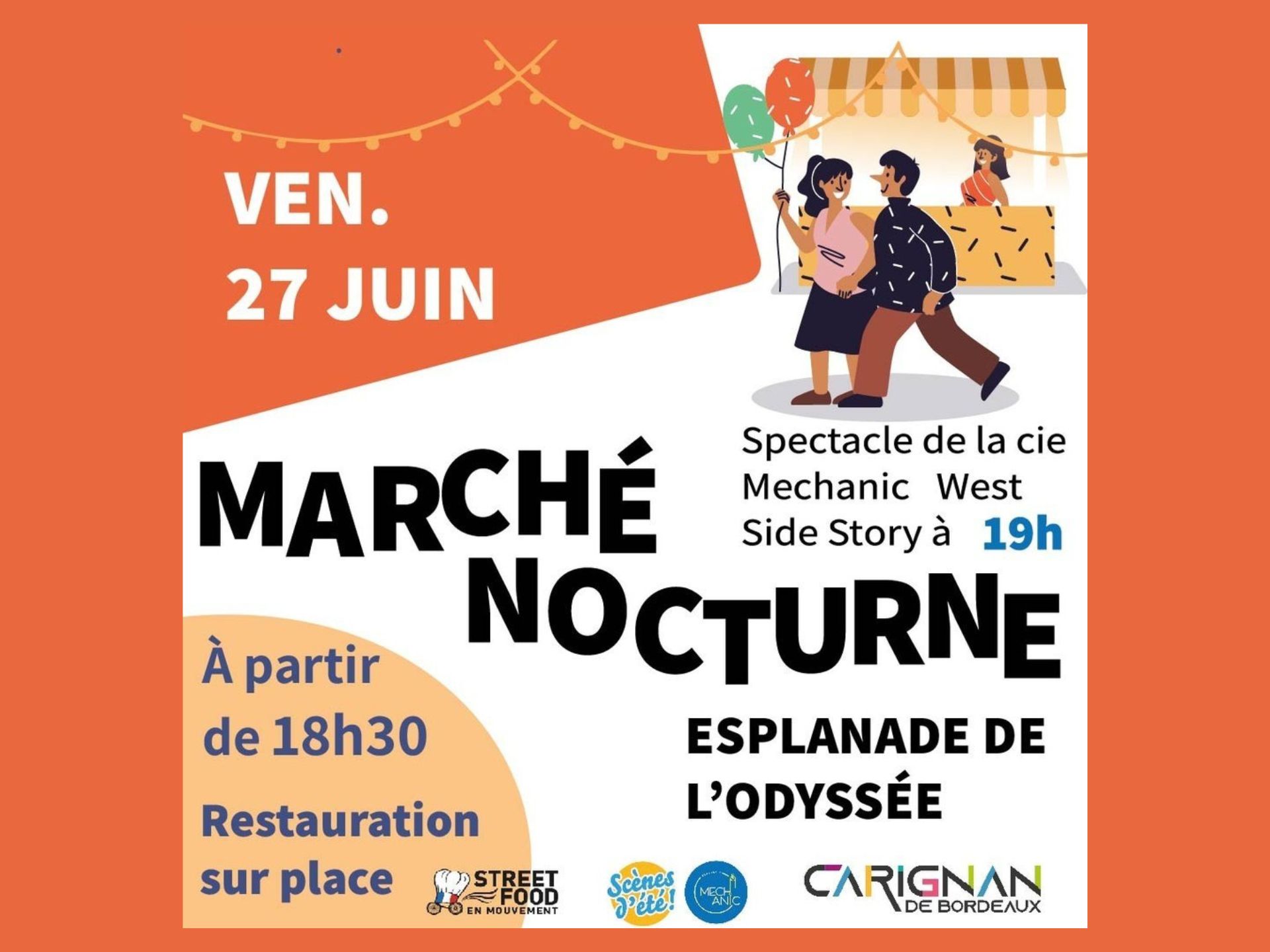 Marché nocturne et spectacle Wet side story