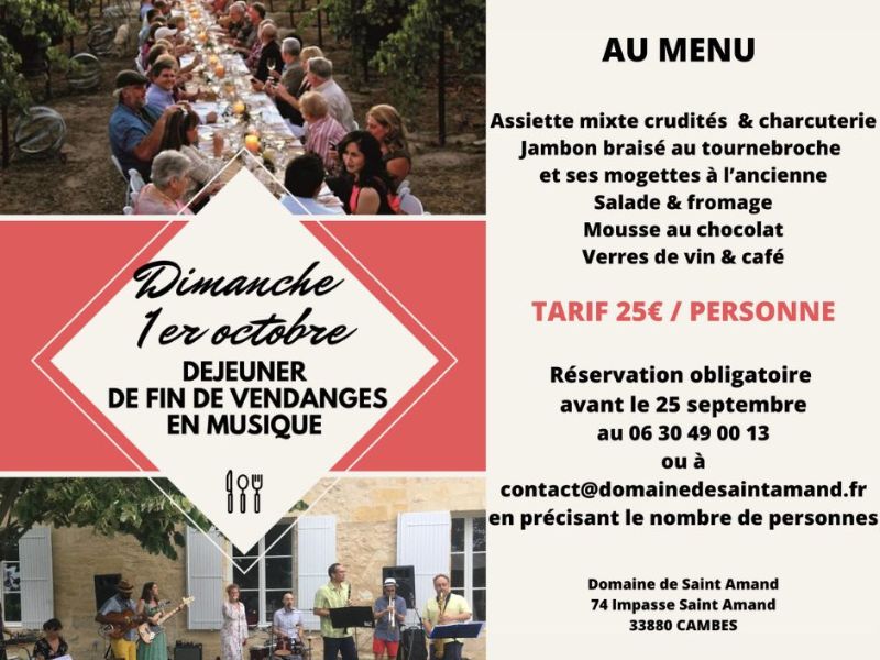 Déjeuner de fin de vendanges en musique