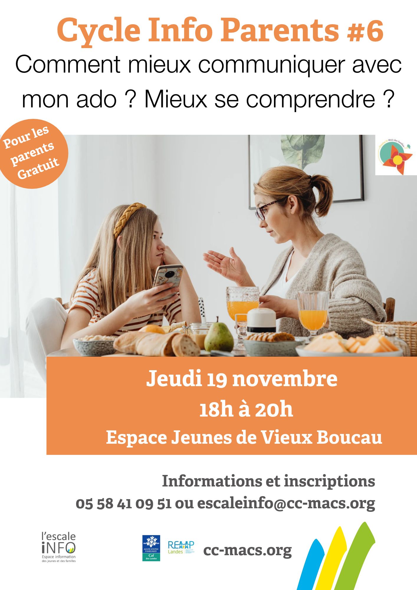Cycle Info Parents : "Comment mieux communiquer avec mon ado?"
