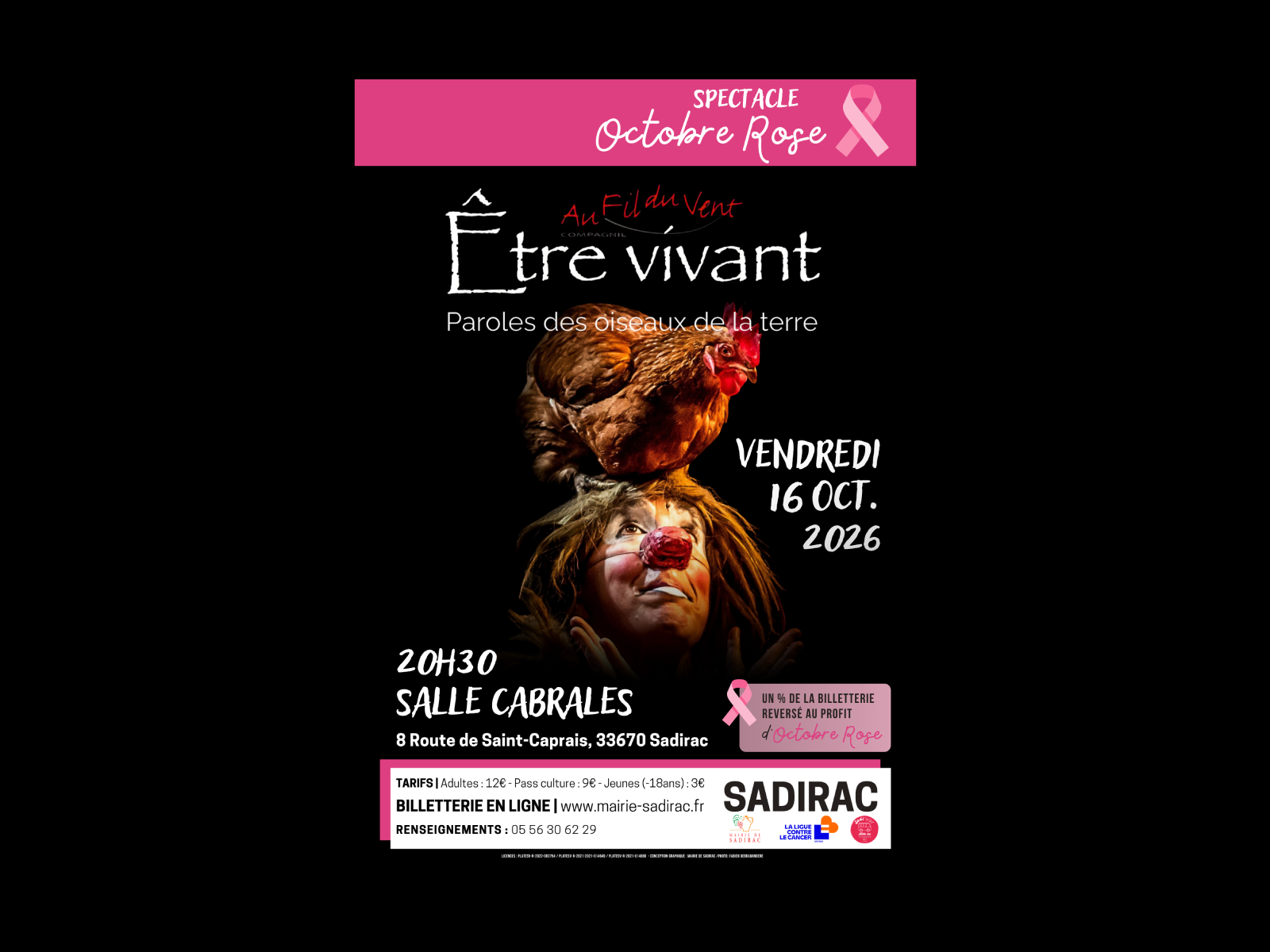 Spectacle « Être vivant » - Octobre rose