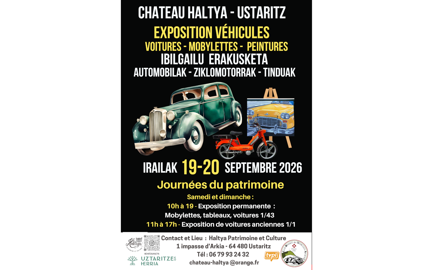 Journées du patrimoine : Exposition voitures anciennes et miniatures