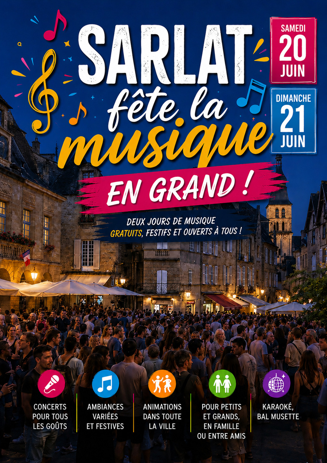 Sarlat fête la Musique en Grand !