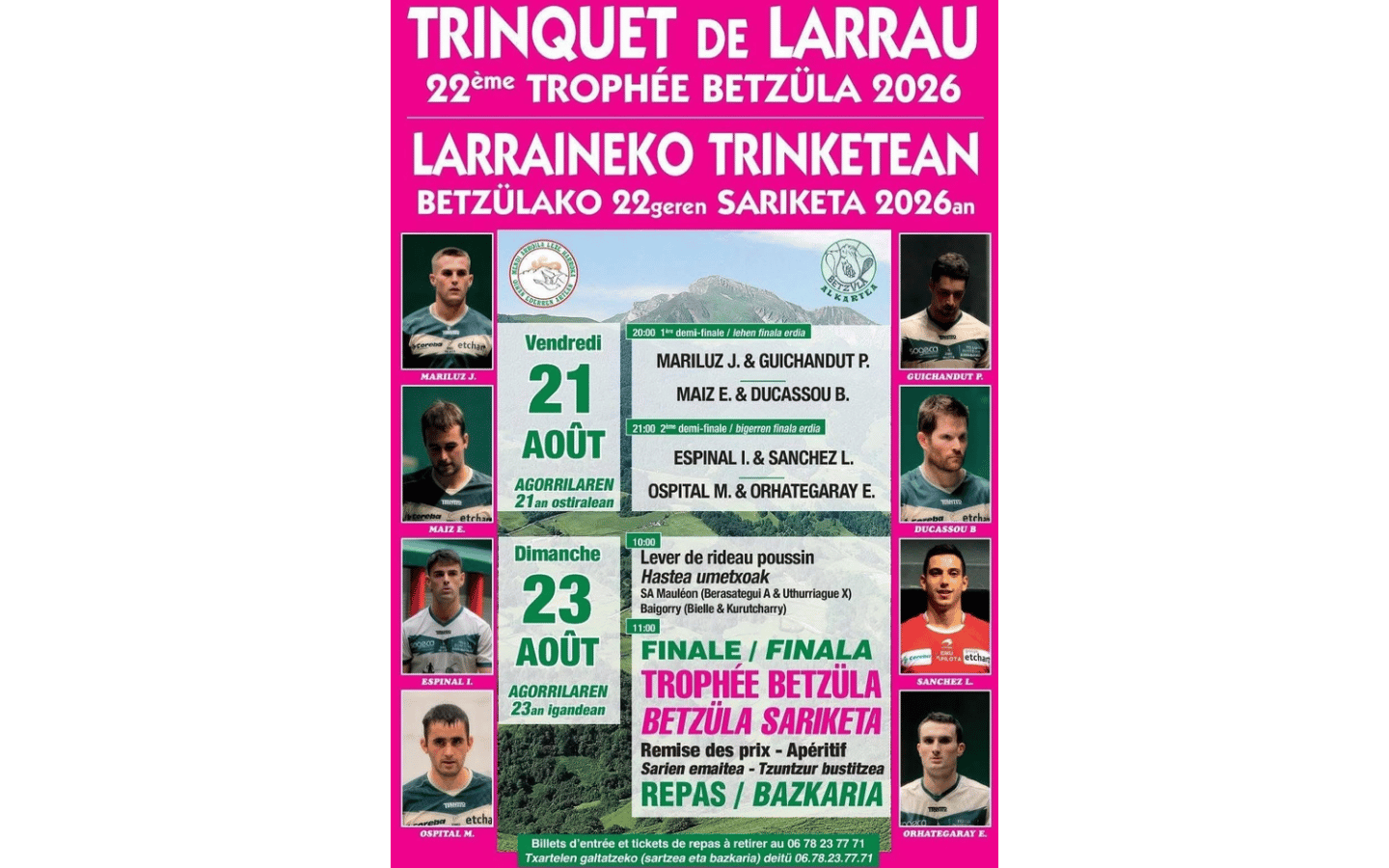 Pelote Trophée Betzüla - finale