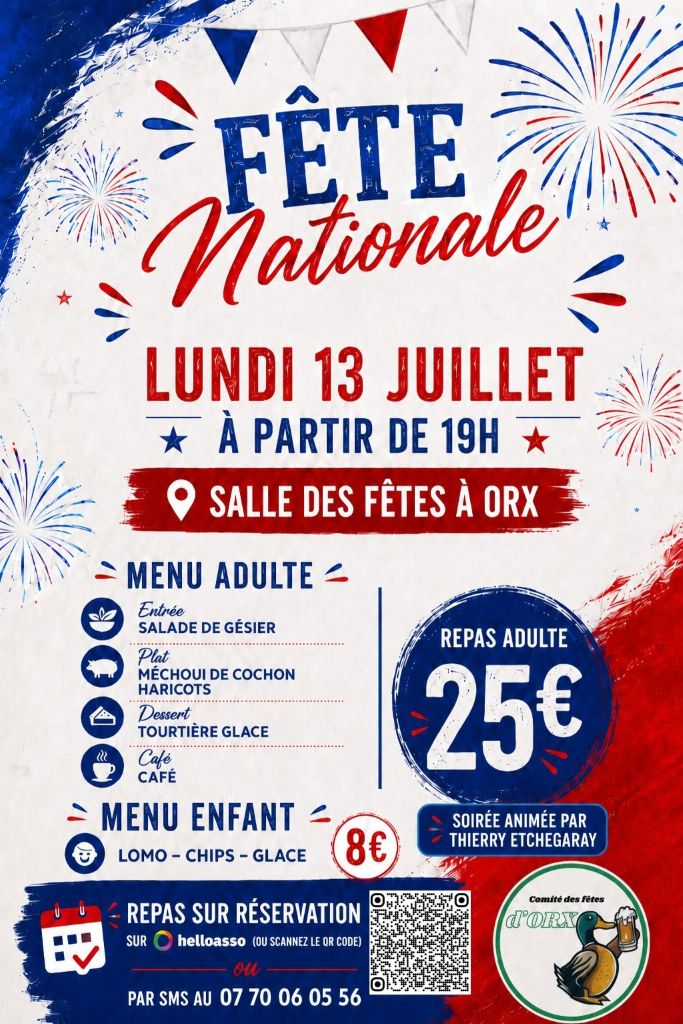 Fête Nationale - Repas et animation avec Thier ...
