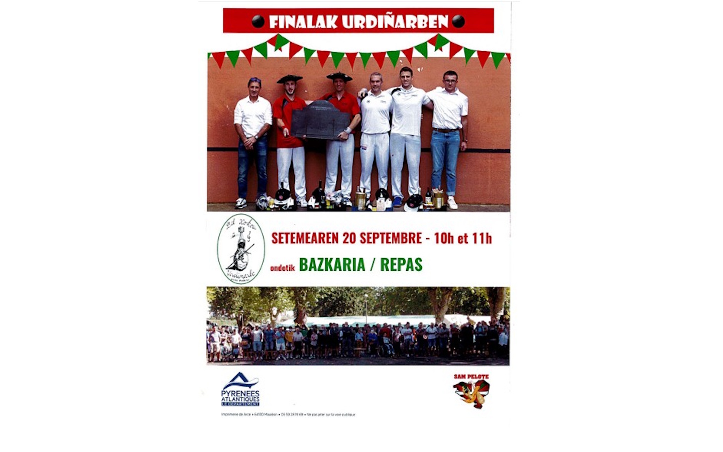 Xiberoko txapelgoa : finales du tournoi de pel ...