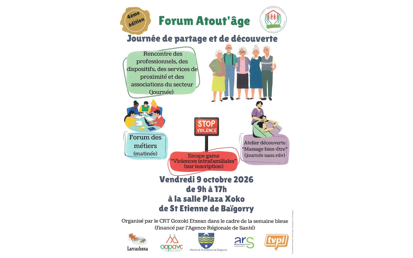 Forum Atout'âge : journée de partage et de découverte. 4ème édition.