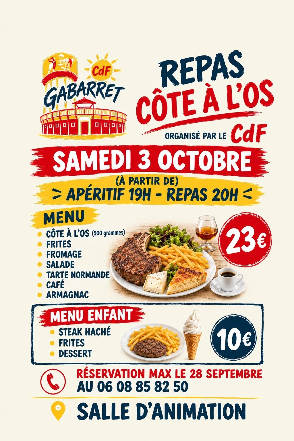 Repas côte à l'os