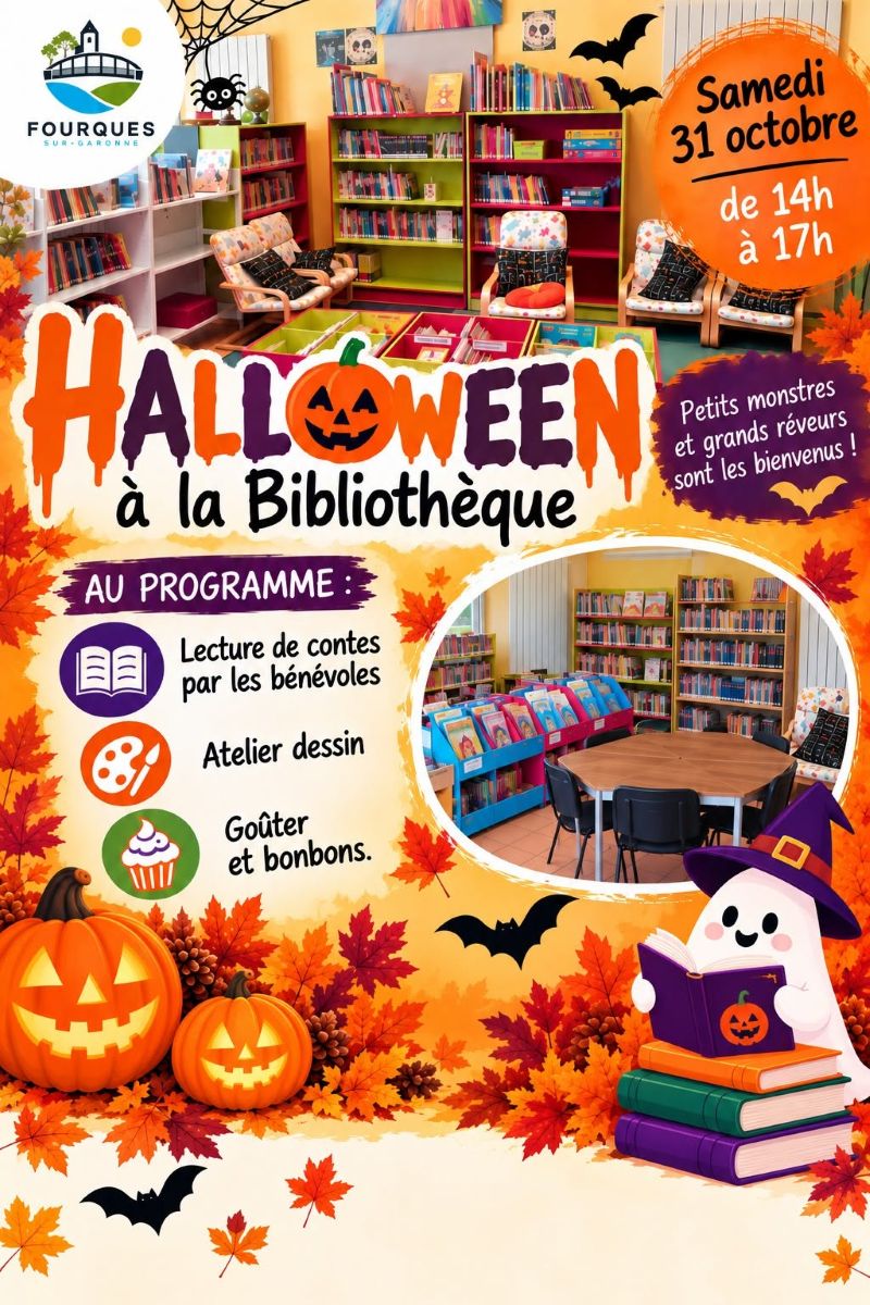 Halloween à la Bibliothèque des Fourques sur Garonne