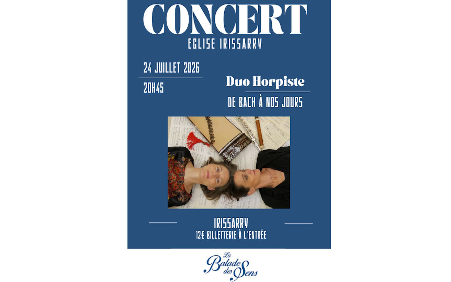 Concert du Duo Horpiste "De Bach à nos jours"