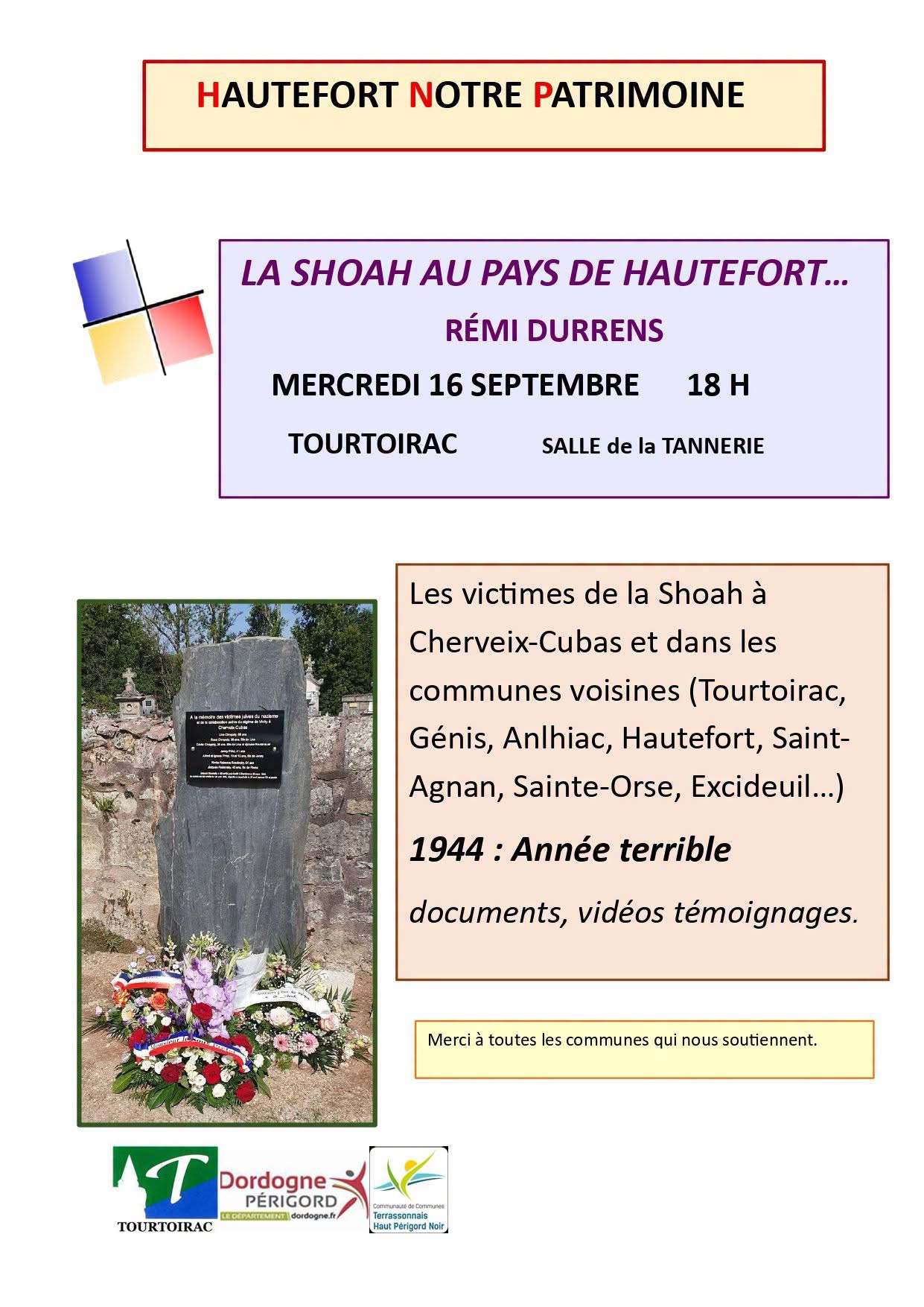 Conférence « La Shoah au pays de Hautefort »