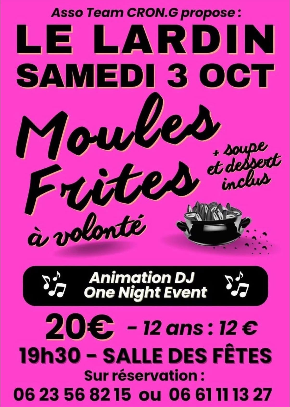 Soirée Moules-Frites à volonté