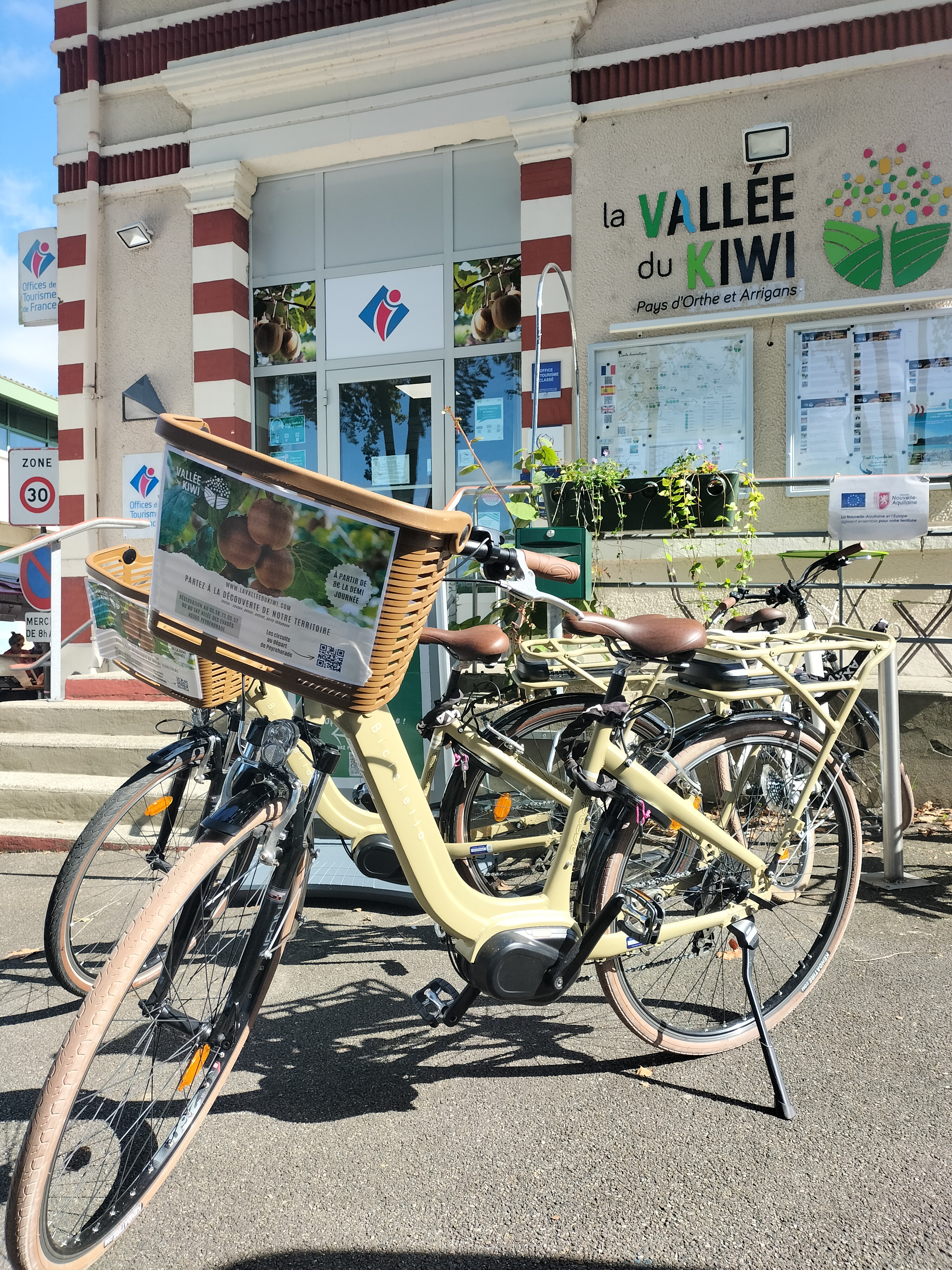 Parcours vélo entre La Vallée du Kiwi et le Pa ...