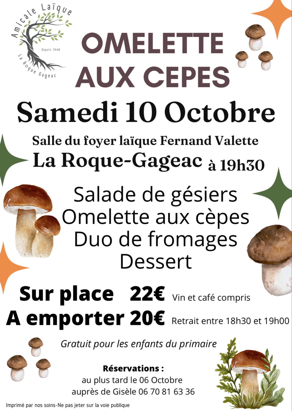 Omelette au Cèpes