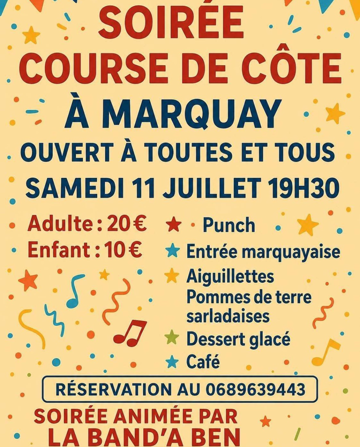 Soirée Course de Côte de Marquay