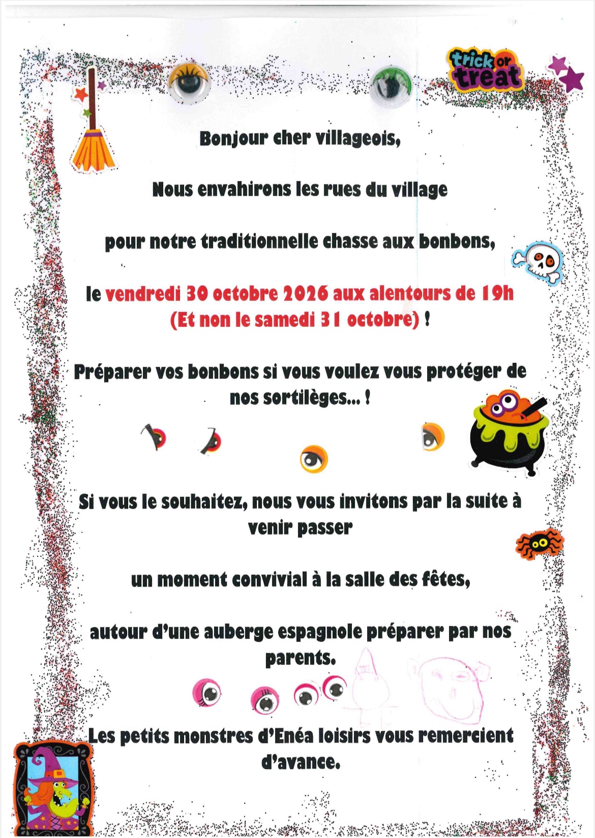 Chasse aux bonbons d'Halloween