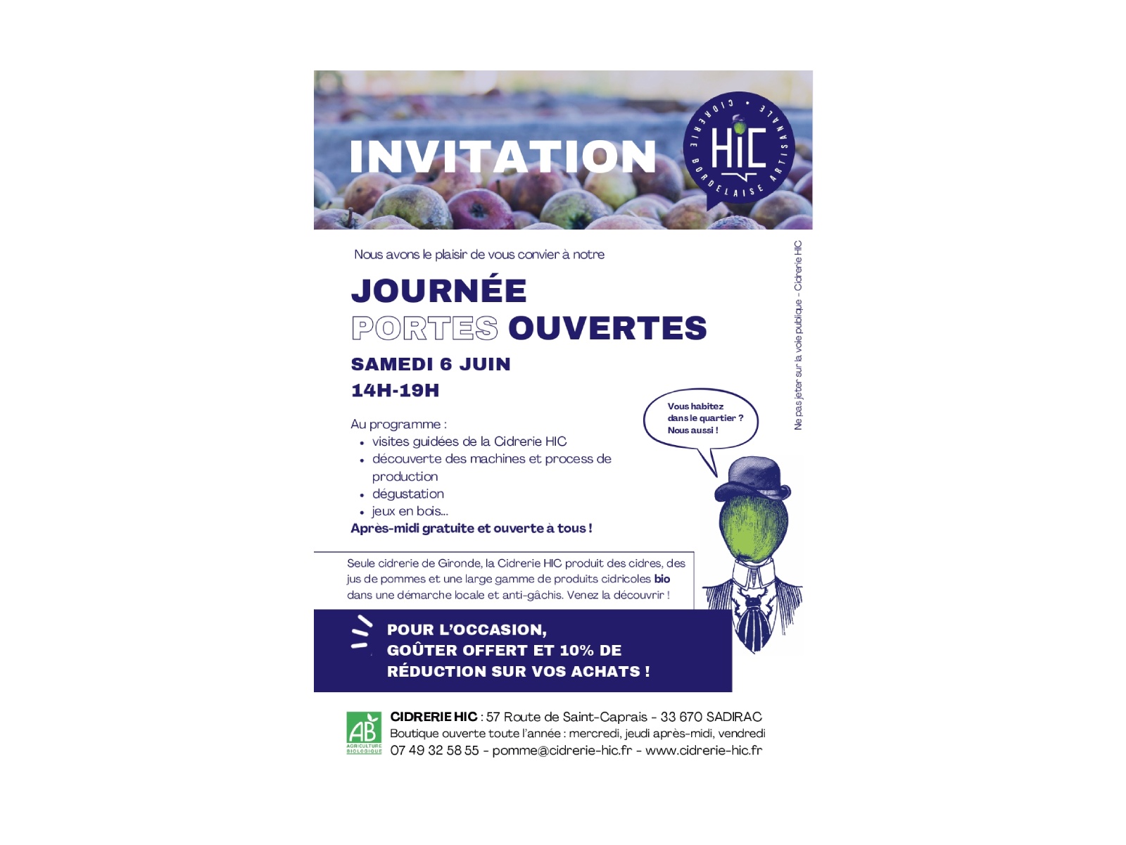 Journée portes ouvertes à la Cidrerie Hic