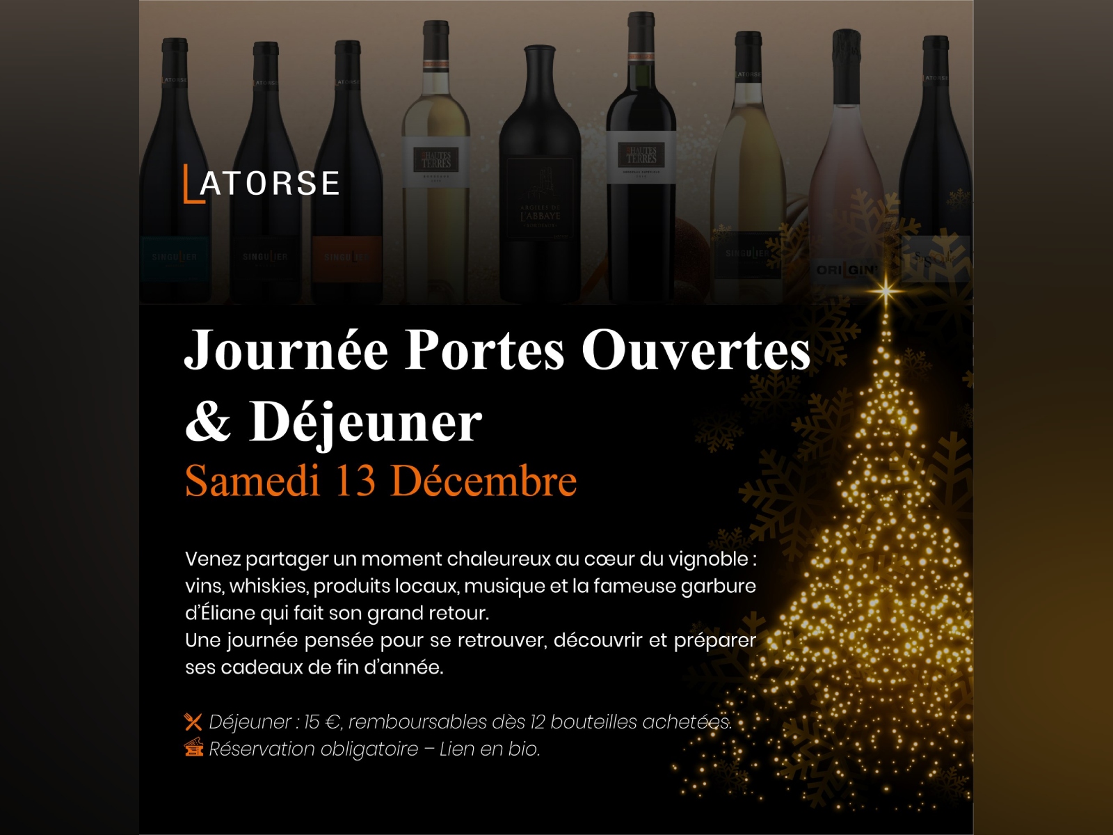 Journée Portes Ouvertes & déjeuner aux Vignobles Latorse