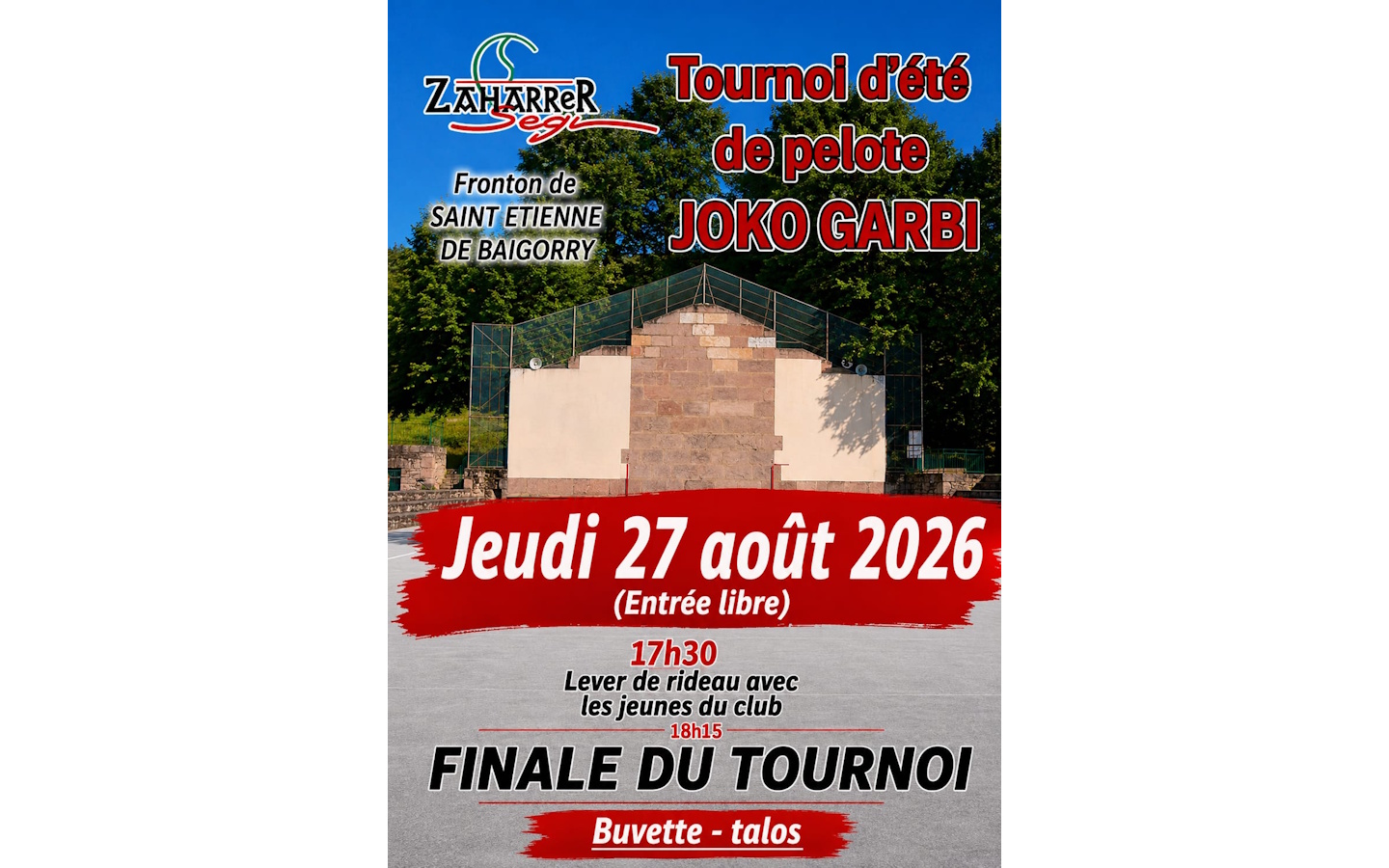 Finale de la pelote basque à chistera joko garbi