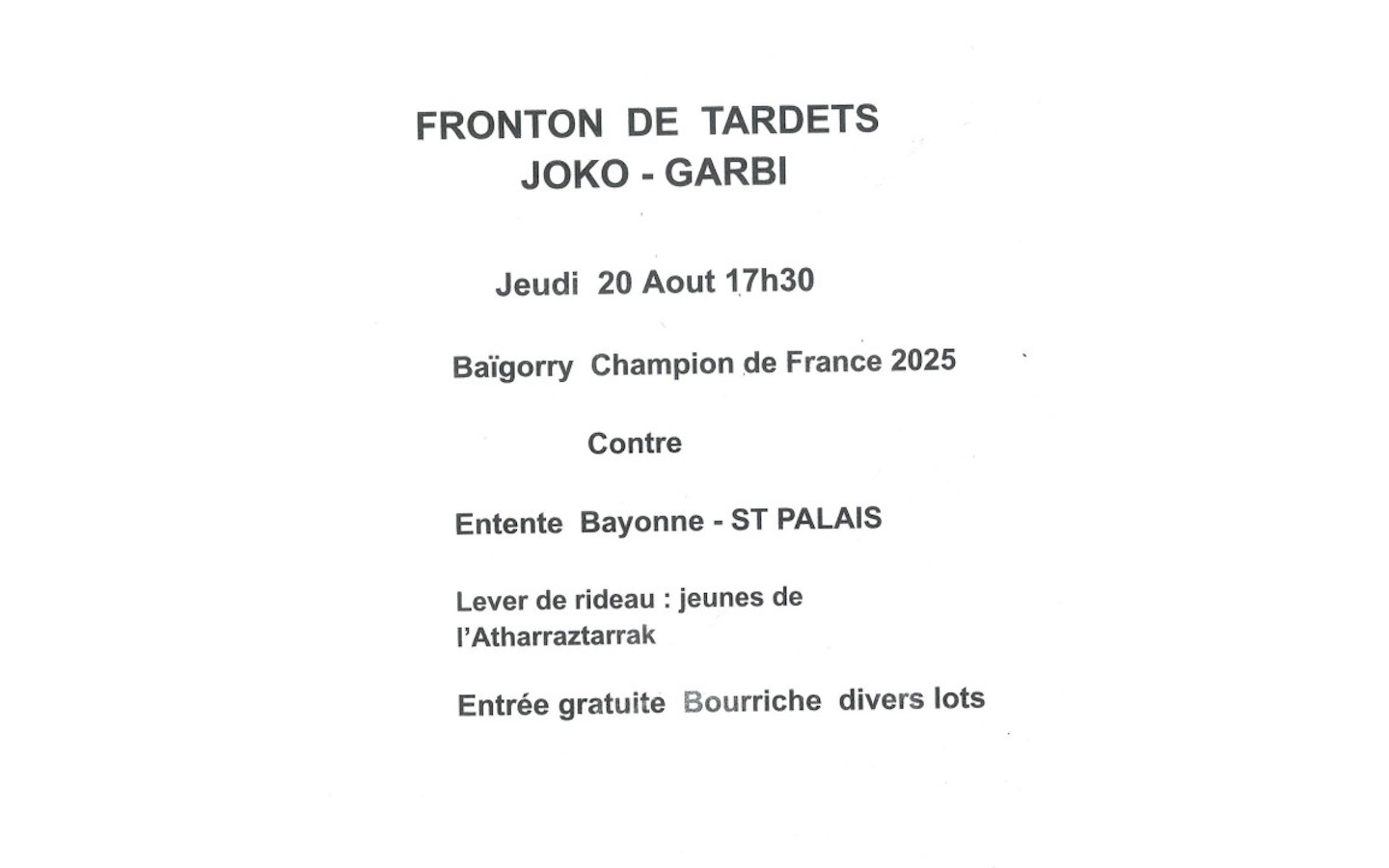 Parties de joko-garbi