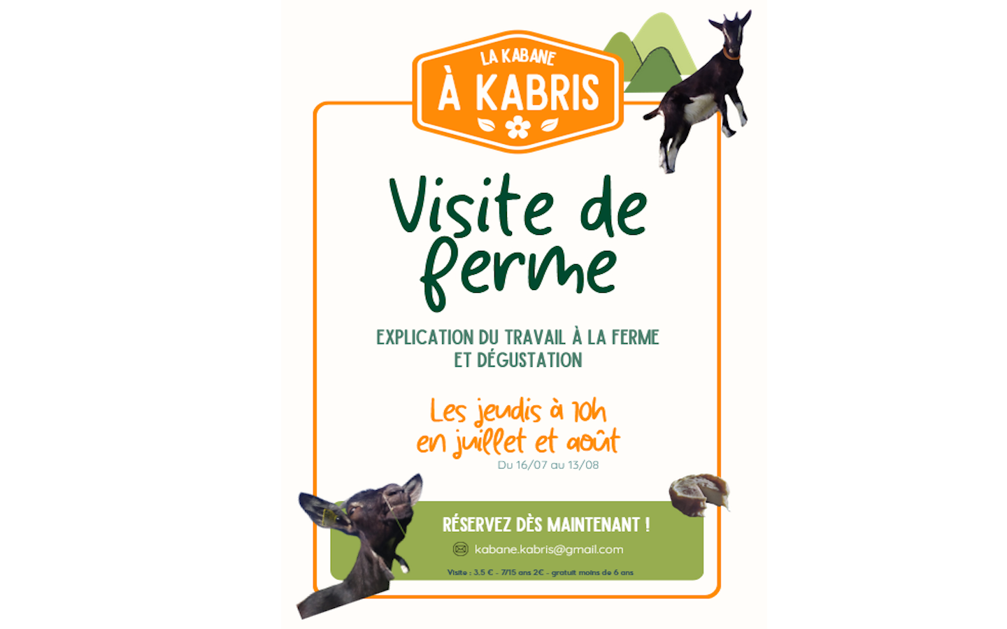 Visite de la ferme la kabane à kabris