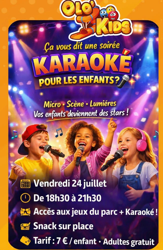 Soirée karaoké au Parc de jeux OLO'KIDS
