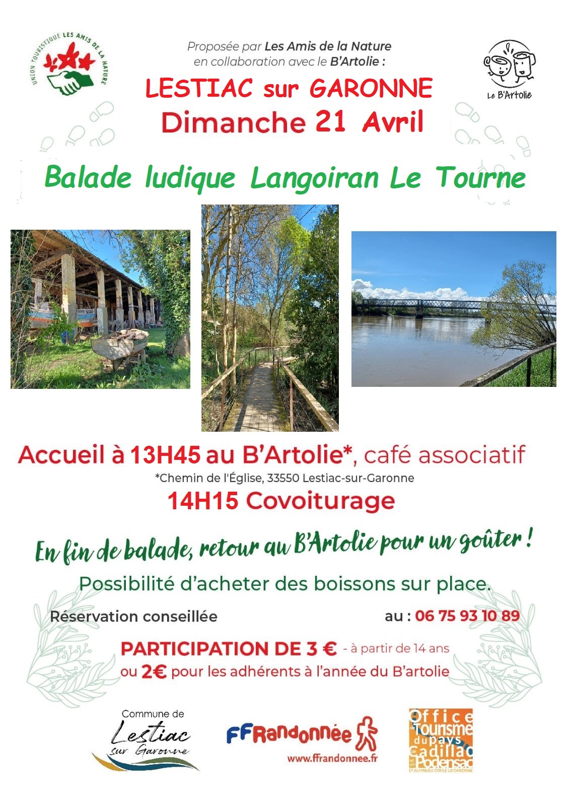 Balade découverte Le Tourne/Langoiran