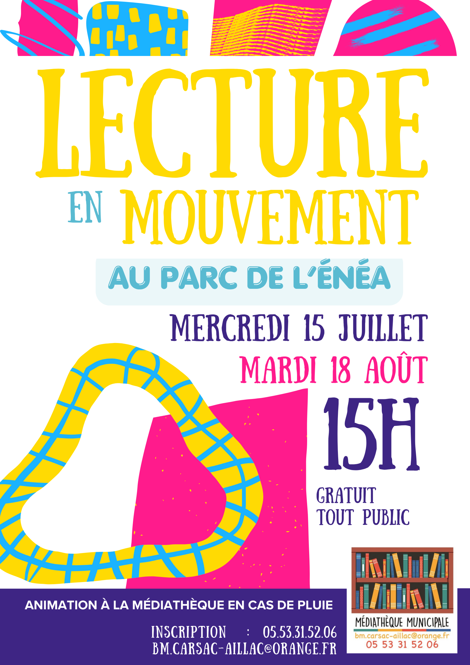Lecture en mouvement – Au parc de l'énéa