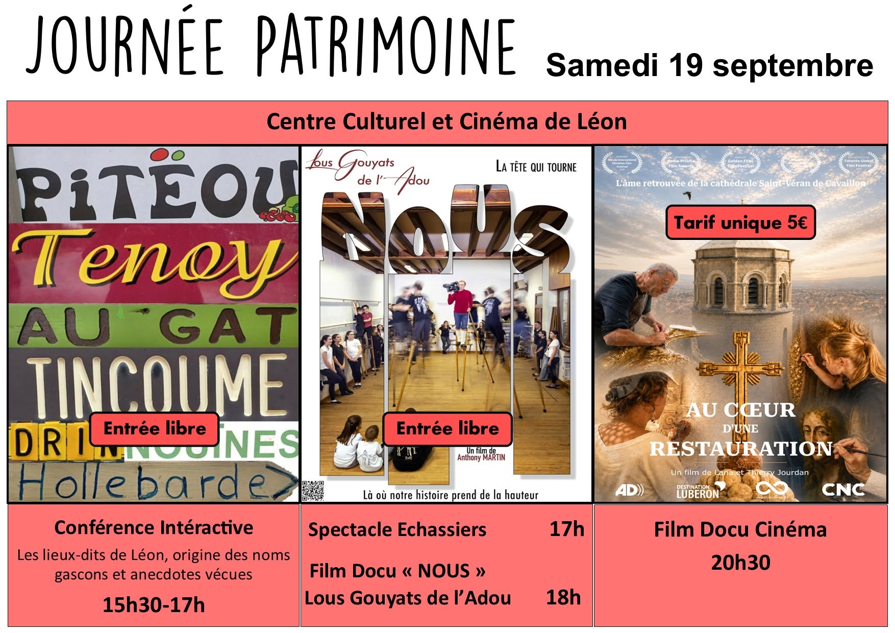 Journée patrimoine au Centre culturel
