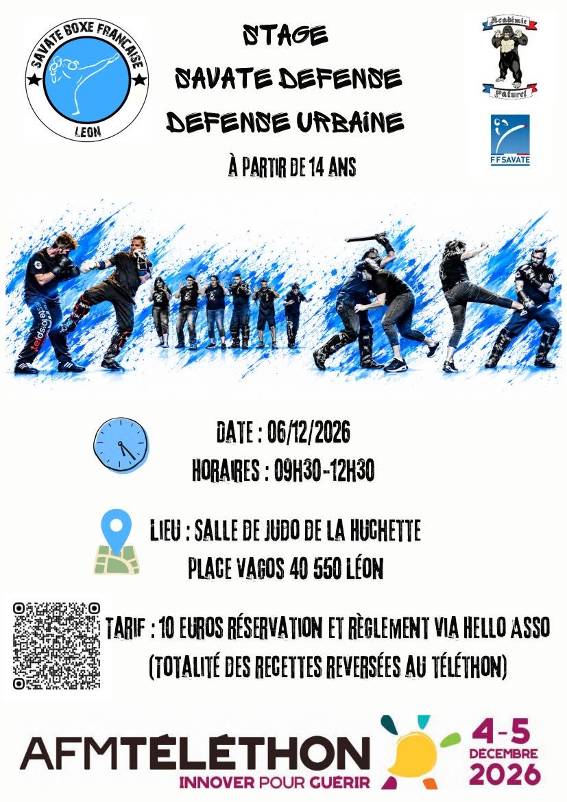 Stage de savate défense/défense urbaine