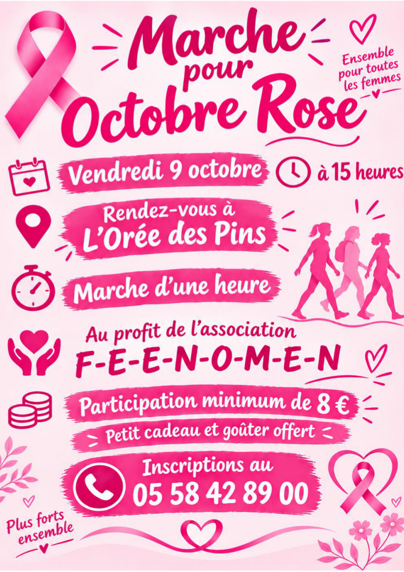 Marche pour Octobre rose avec l'EHPAD