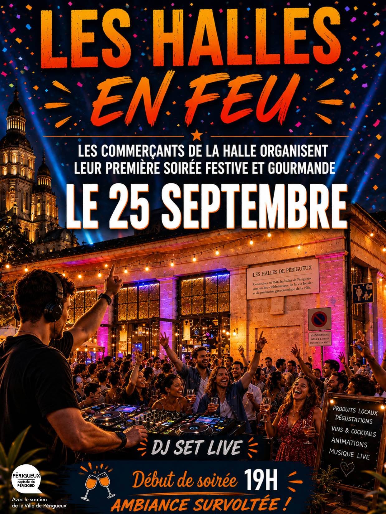 Les Halles en feu