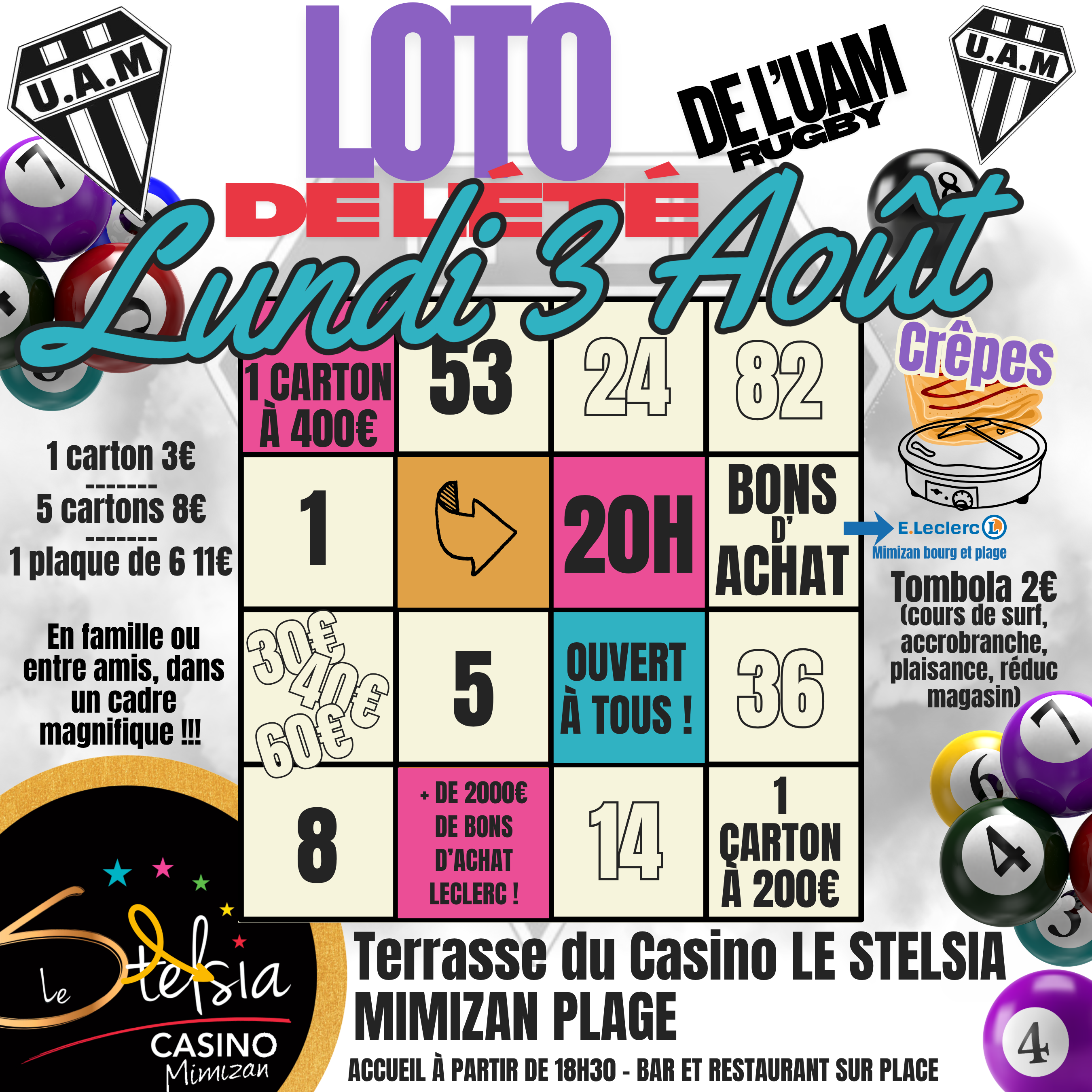 2eme LOTO de l’été UAM RUGBY