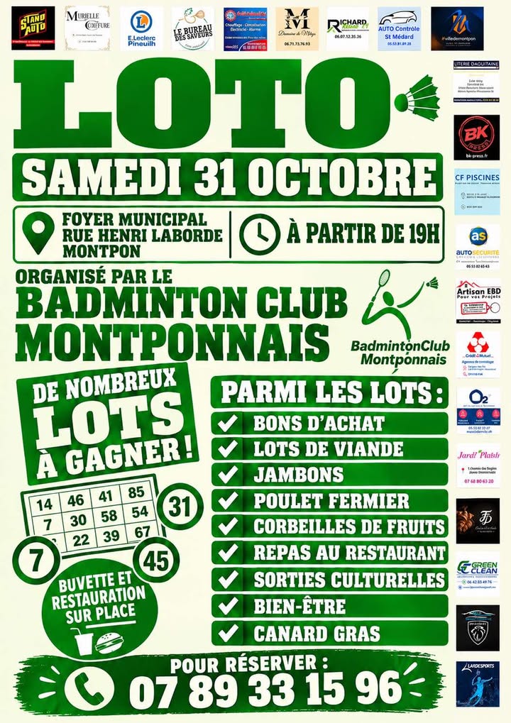Loto du Badminton Club